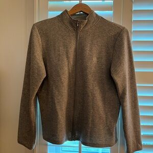 Lauren Ralph Lauren Gray Ribbed Jacket